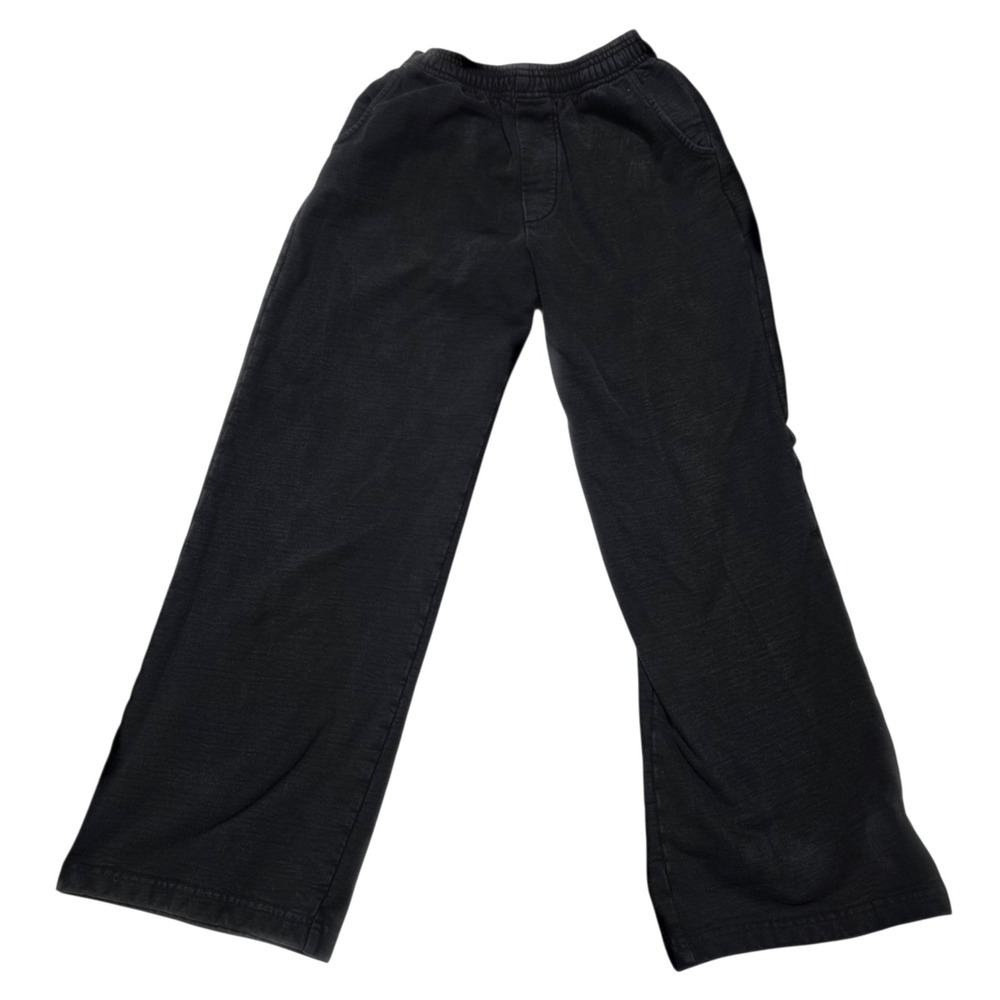 Pool House New York Sweatpants Mens Small Black Fleece Wide Leg Made In USA